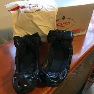 Black Prada ballet flats gently used!